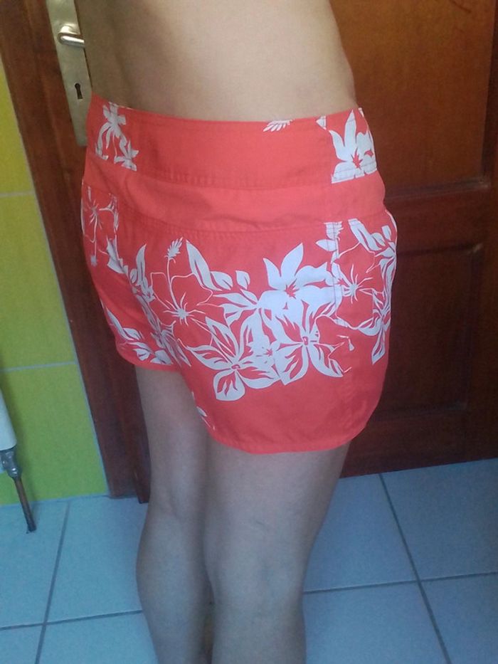 Short de bain femme rouge et blanc Tribord - photo numéro 6