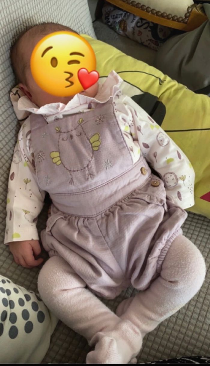 Ensemble salopette t-shirt 1 mois