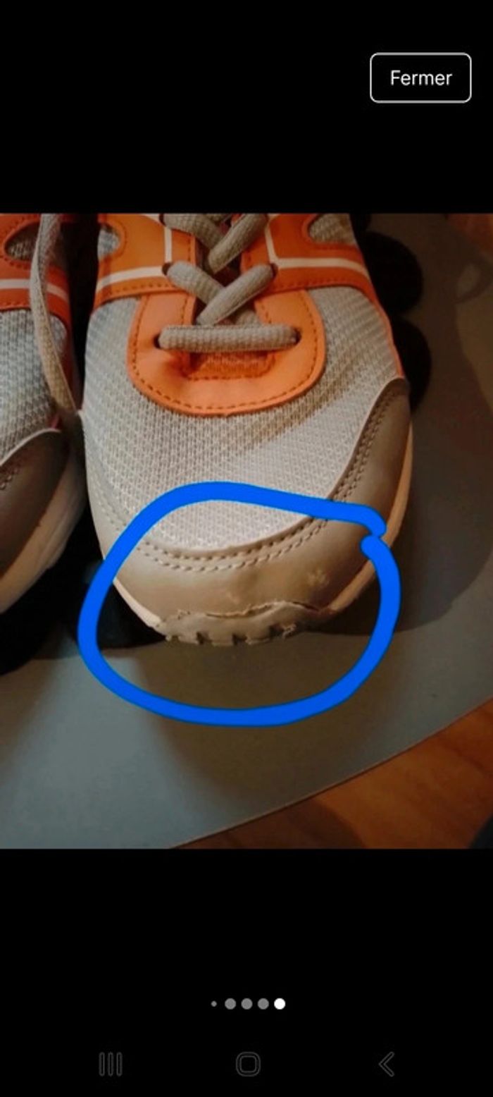 Basket femme orange Tissaia pointure 39 - photo numéro 9
