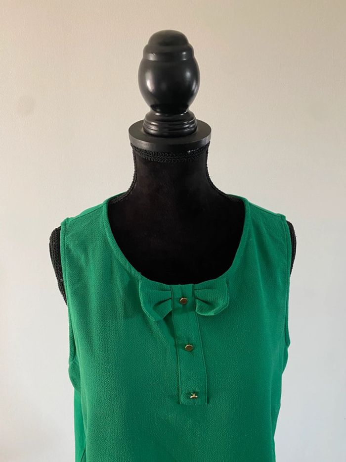 Blouse Naf Naf verte taille 40 manches courtes - photo numéro 2
