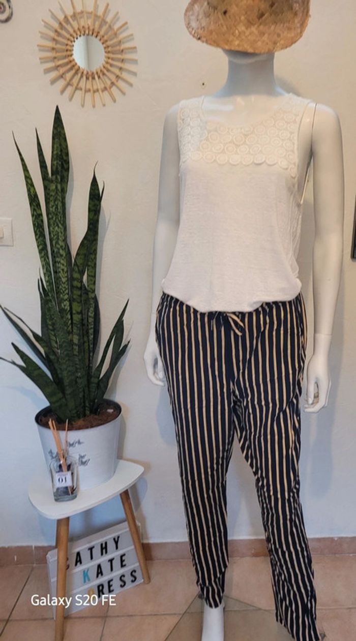 Pantalon rayé Kiabi - photo numéro 2