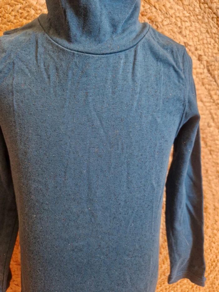 Lot de 2 hauts à manches longues col rouler bleu fille sergent major et du pareil au même 4 ans - photo numéro 6