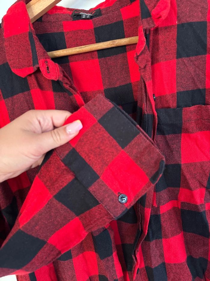 chemise rouge et noir à carreaux style bûcheron - photo numéro 5