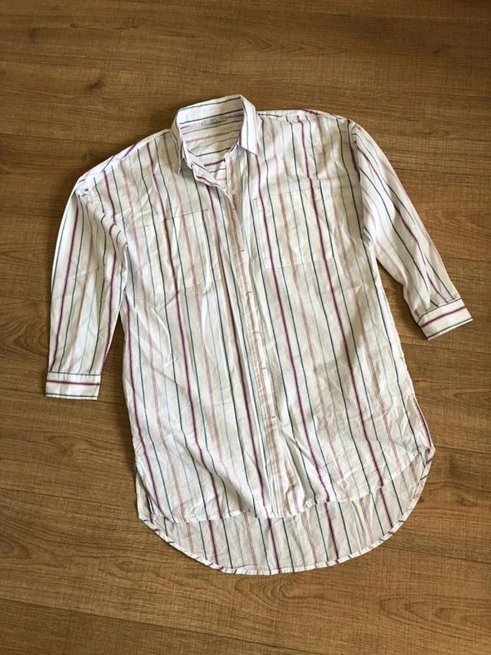 Chemise oversize blanche à rayures Esprit taille M TBE - photo numéro 15