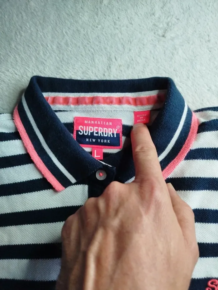 Polo femme Superdry taille L - photo numéro 3