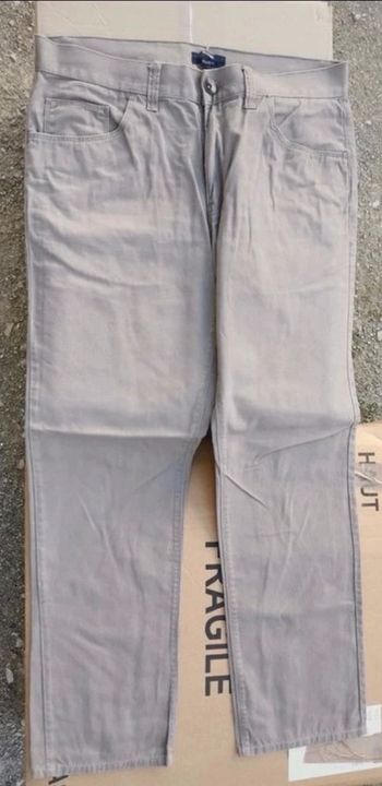 Pantalon en toile marron clair taille 42