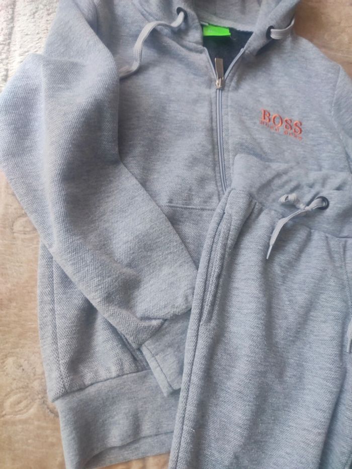 Ensemble survêtement garçon gris veste et jogging - photo numéro 5