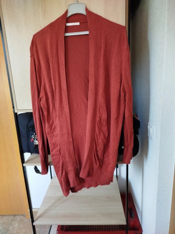 Gilet fin camaïeu terracotta