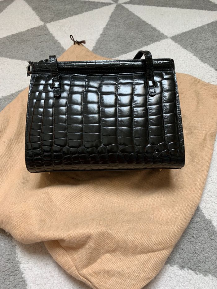 Sac à mains en cuir vintage - photo numéro 2