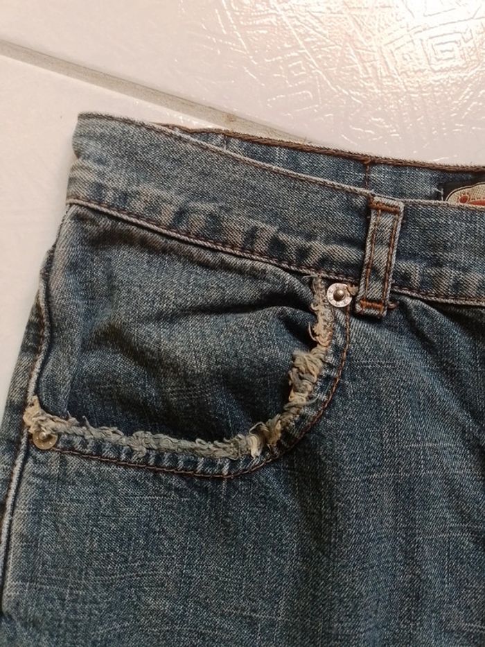 Short bleu en simili jean femme Id'est - photo numéro 10