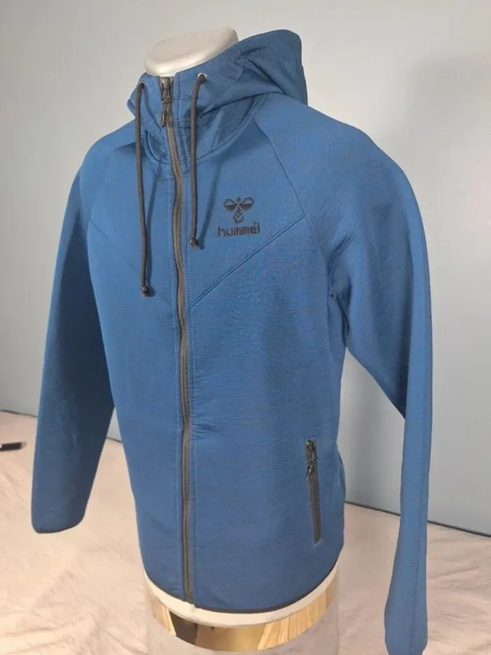 veste a capuche Hummel Leandro – bleu - taille M - brodé (595) - photo numéro 5
