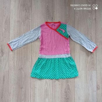 Robe rose verte 4ans