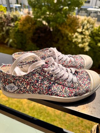Taille 36  chaussures e. Toile liberty le temps des cerises