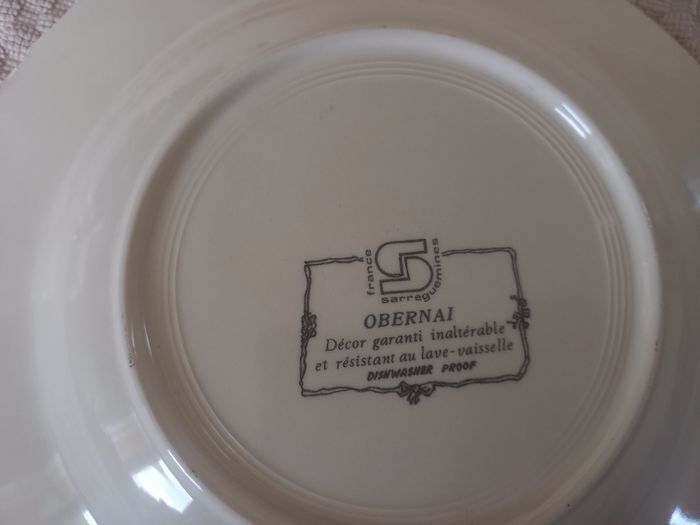 Assiette creuse récente Sarreguemines – Modèle Obernai – Ø 23 cm - photo numéro 2