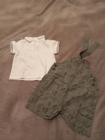 Ensemble Salopette Short et T-Shirt Taille 12 mois