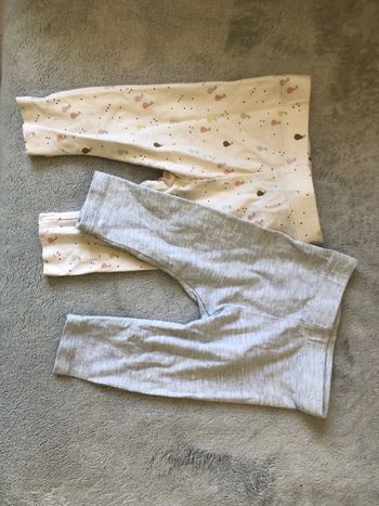 Lot de 2 leggings bébé fille/mixte taille 6 mois
