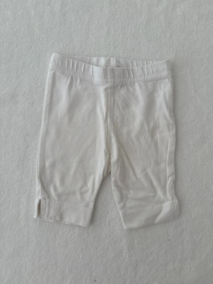 Demi legging blanc simple 3 mois