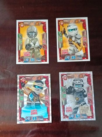 Lot 4 cartes Ninjago Zane