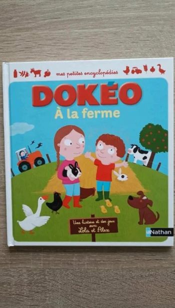 livre album Dokeo mes petites encyclopédies A la ferme Nathan jeunesse