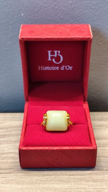Bague jaune et blanche - Ajustable