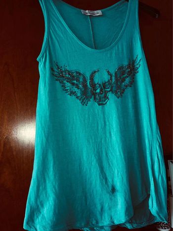 Débardeur vert 36 skull It Hippie