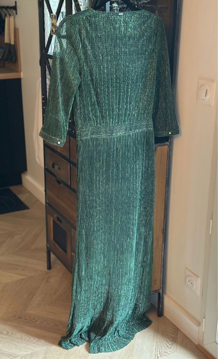 Robe longue IKKS vert métallisé – Taille 36 – Neuve étiquette - photo numéro 6