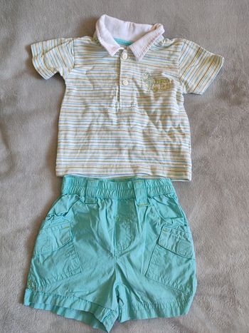 Ensemble short et tee shirt 12 mois