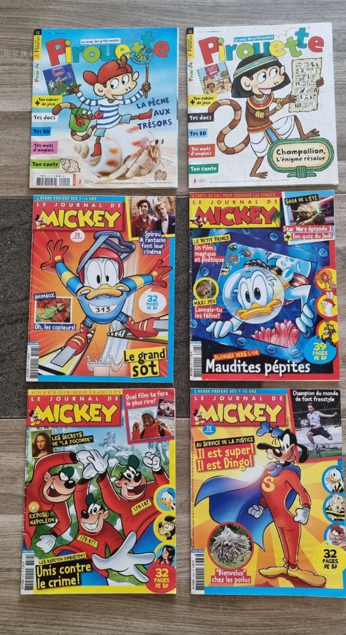 Lot de magazines pour enfant pirouette journal de Mickey
