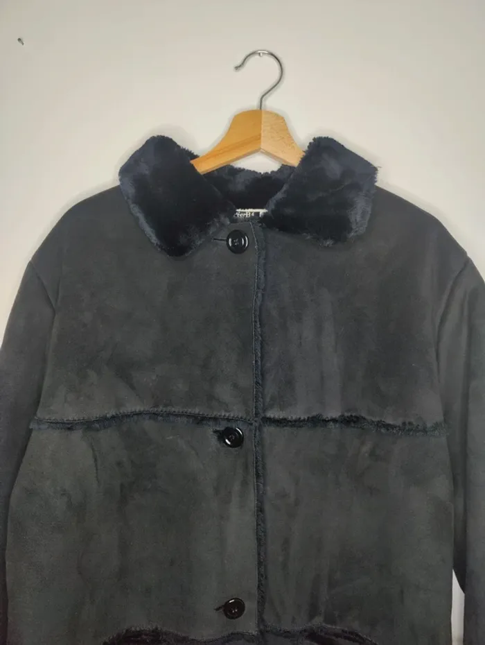 Manteau vintage PierBé effet peau retournée T.42 - photo numéro 8