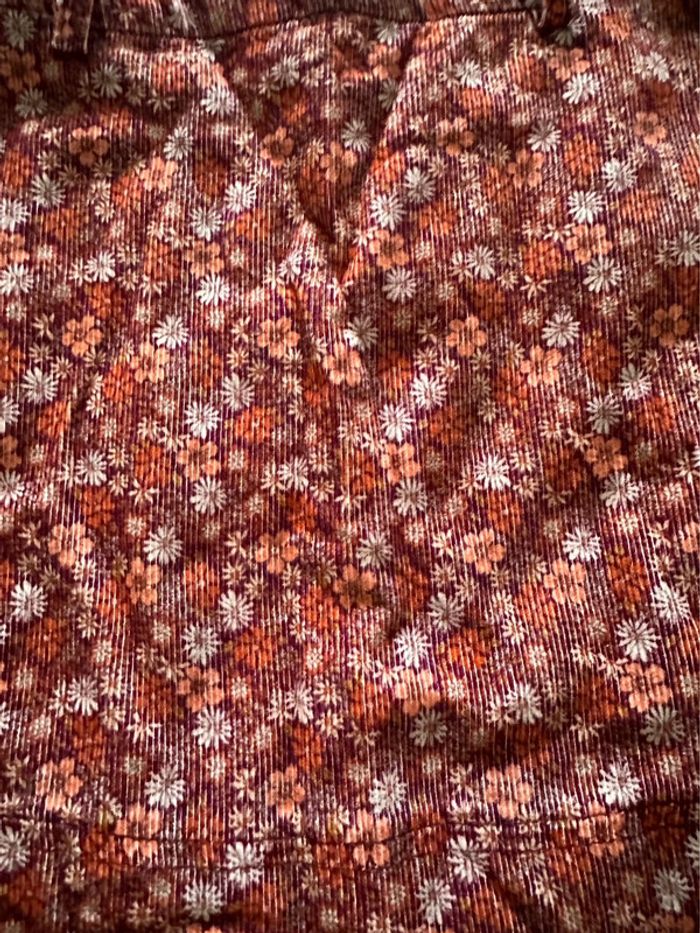 Jupe coton fleuri à velours Zara - photo numéro 2