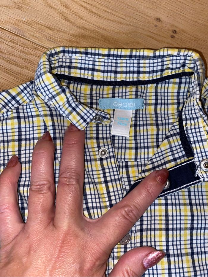 Ensemble chemise + gilet – Obaïbi – 12 mois - photo numéro 4