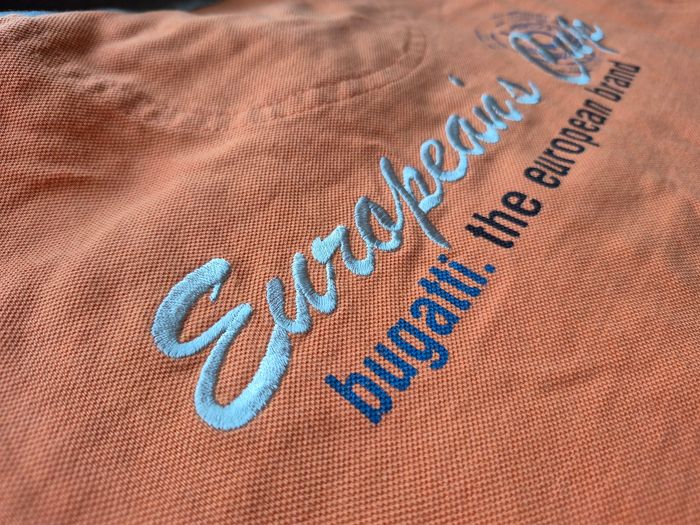 Polo bugatti orange taille M très bon état logo brodé. - photo numéro 7