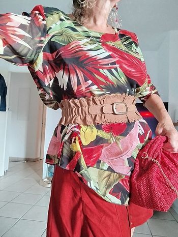 Ceinture élastique type broderies Vintage dressing