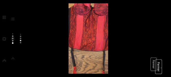 Corset guêpière rouge/noir La Senza fr 90C - photo numéro 19
