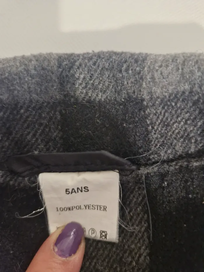 Manteau à carreaux 5 ans Sans marque - photo numéro 2