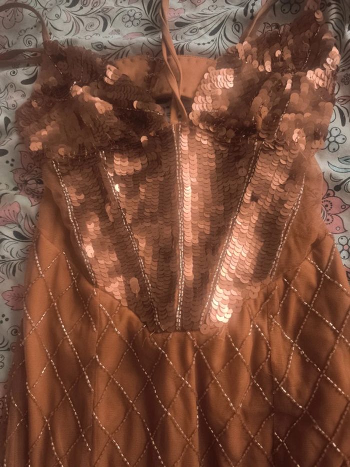Robe cocktail bronze - photo numéro 7