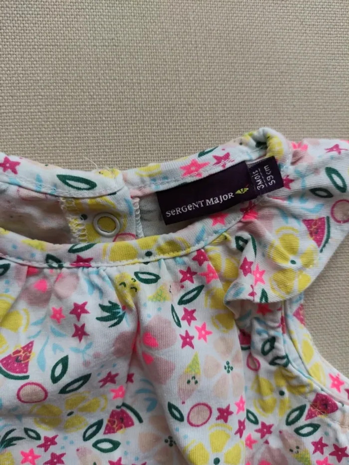 Combinaison bébé fille couleurs vives 🌺 Sergent Major 3 mois - photo numéro 2