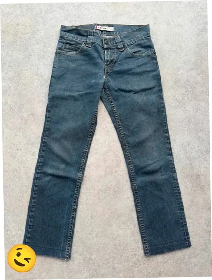 Jeans Levi's 511 W27 FR36 L32 coupe droite bleu Femme women pan687b - photo numéro 3