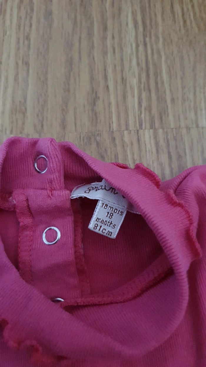 sous pull grain de ble 18 mois fushia - photo numéro 4