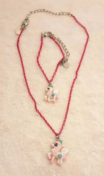 Collier et bracelet licorne