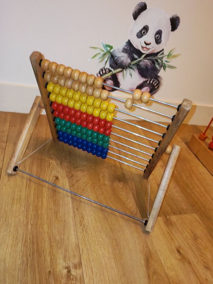 Boulier chinois. Règle à calcul en bois - photo numéro 4