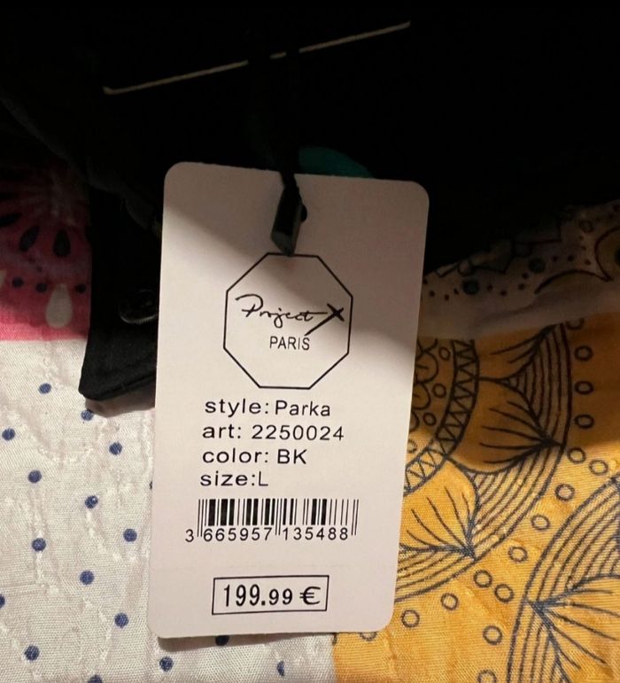 Parka projet x paris homme taille L - photo numéro 5