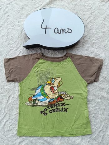 Tee shirt manches courtes Garçon 4 ans Astérix et Obélix 100% coton