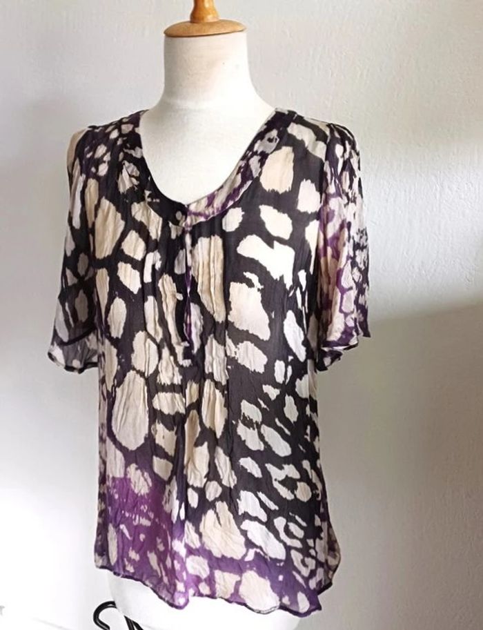 Haut en soie taille 40 Antonelle