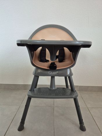 Chaise Haute Bébé Quax Ultimo 3 avec plateau – Gris