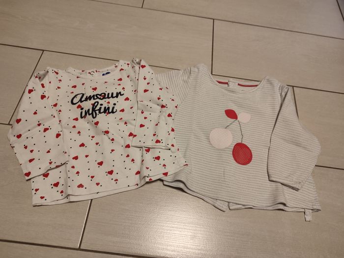 2 tee shirts manches longues