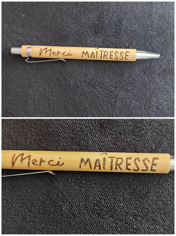 Stylo bois maîtresse