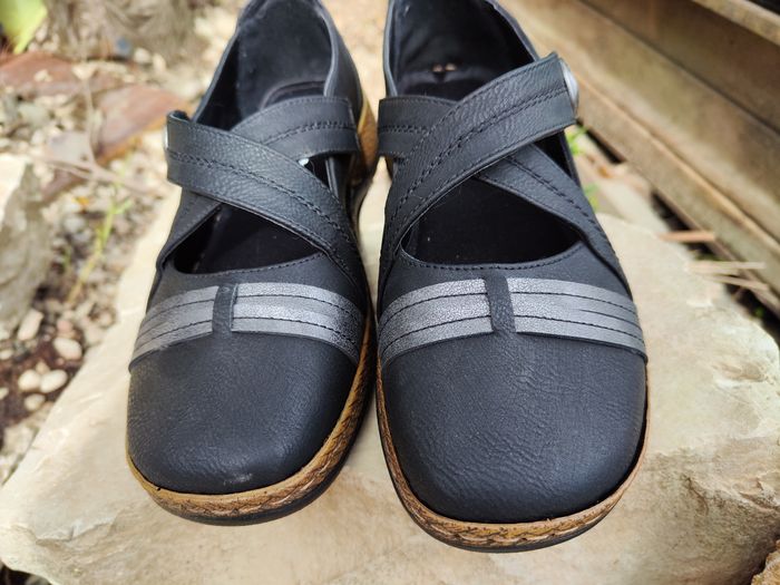 🎁Ballerines femme noires confort a scrath T.38 Comme neuf - photo numéro 4