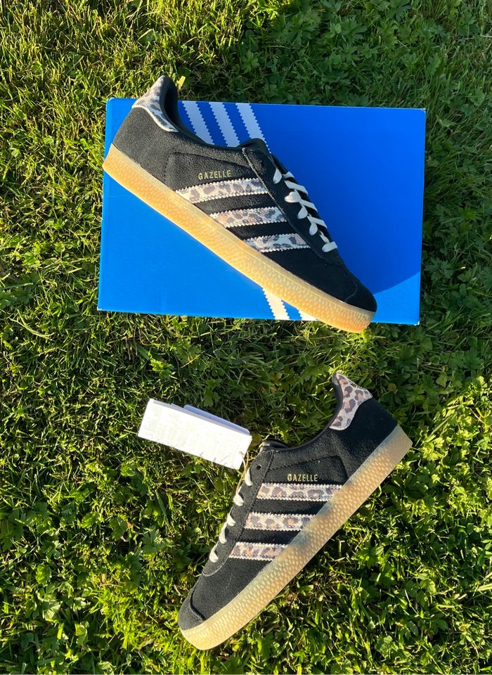 Adidas Originals Gazelle Black White Gum - photo numéro 5