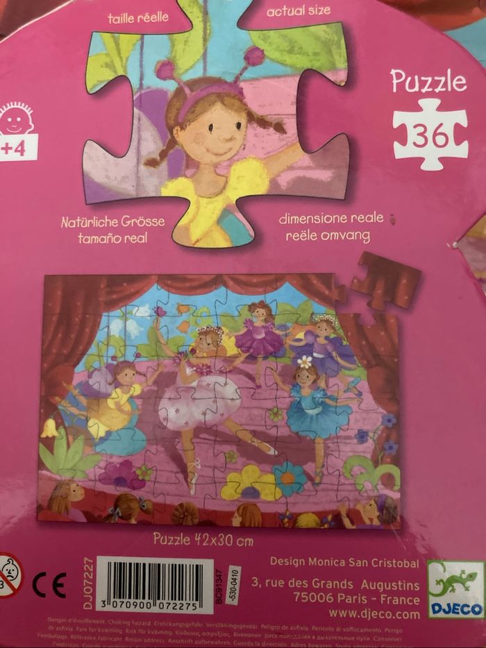 Puzzle la ballerine à la fleur djeco - photo numéro 4